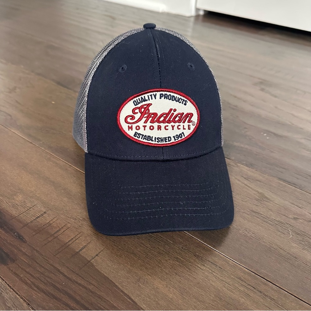 Indian Motorcycle Men's Script Patch Trucker Hat
